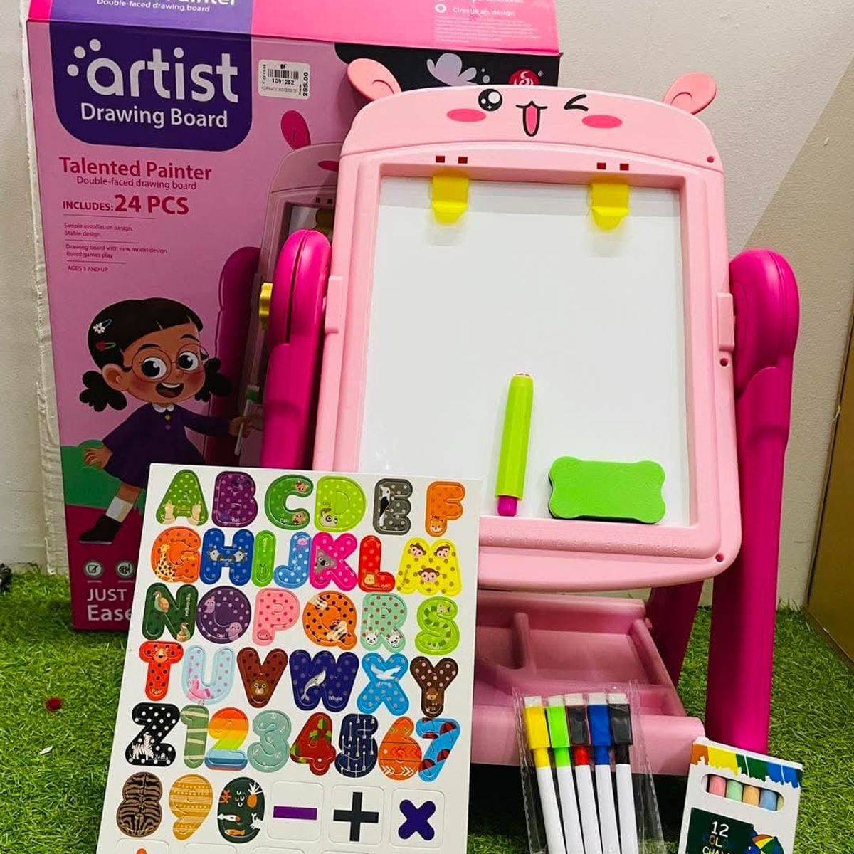 GENERICO - Pizarra Artist Infantil Magnética Doble Cara Juguete 24 Pzs