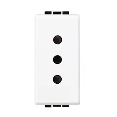 BTICINO - Modulo Enchufe 2P+T 10A 250V Blanco Living Light