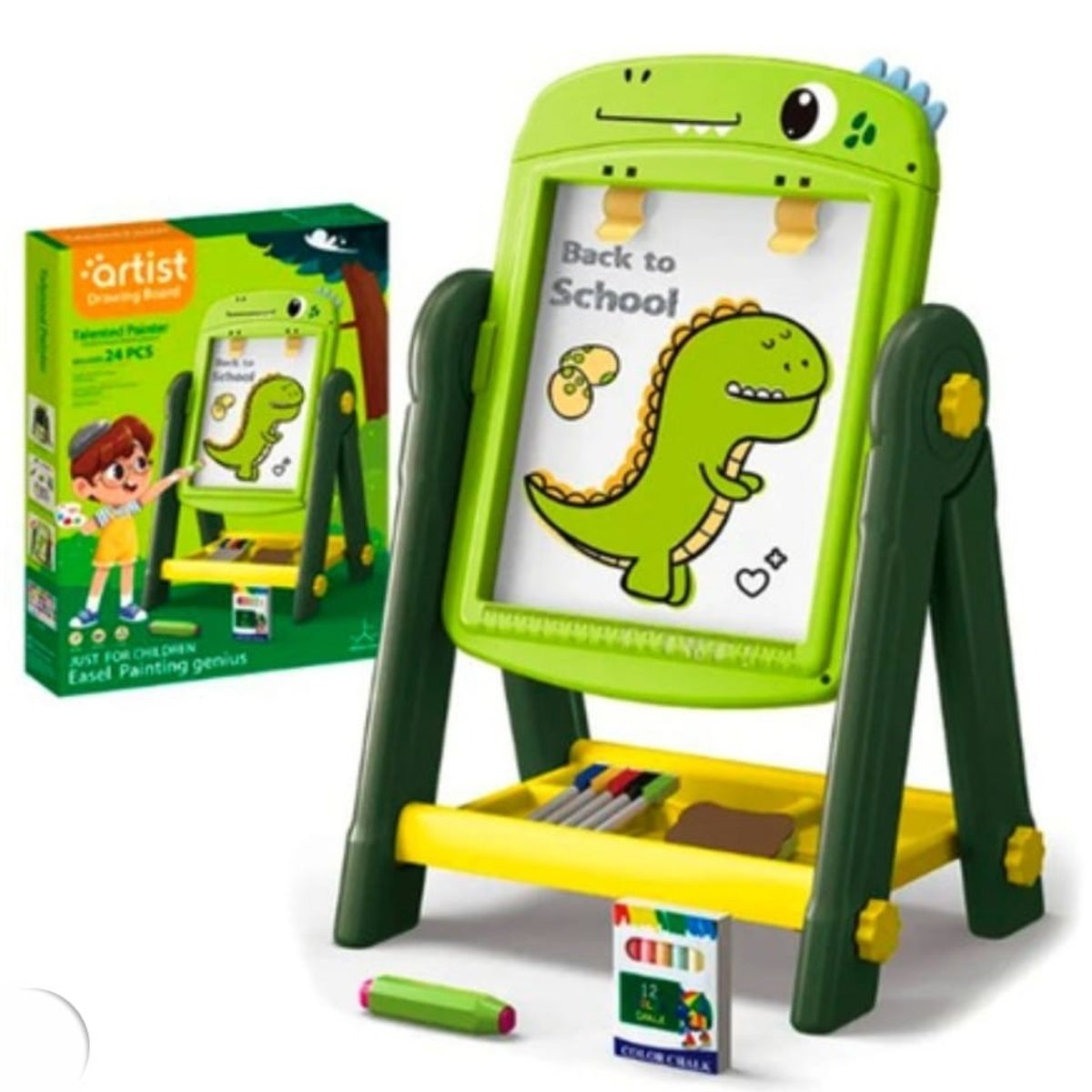 GENERICO - Pizarra Artist Infantil Magnética Doble Cara Juguete 24 Pzs