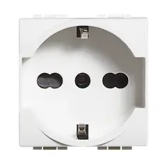 BTICINO - Módulo Enchufe Schuko 2P+T 10-16A 250V Blanco Living Light
