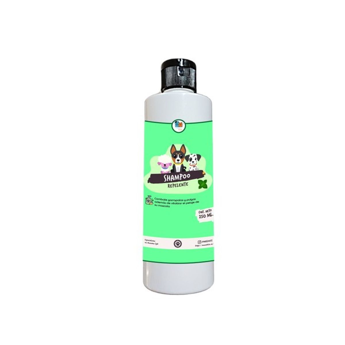 MASCOKITS - Shampoo Perros Mascotas 250 Ml Extractos Naturales Repelente