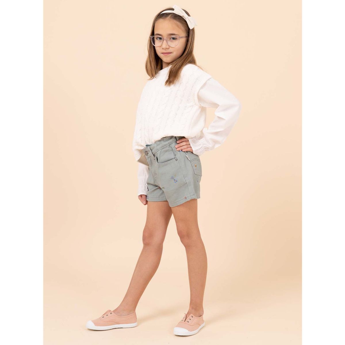 HUSH PUPPIES - Short Niña Jenne Verde HUSH PUPPIES