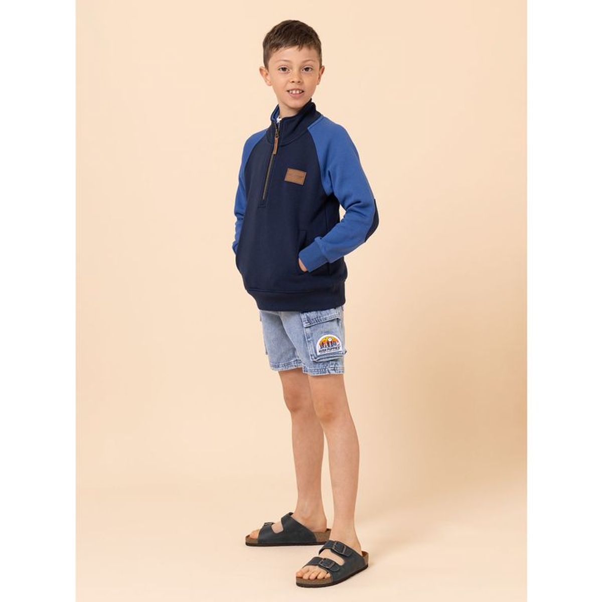 HUSH PUPPIES - Polerón Niño Ebern Azul HUSH PUPPIES