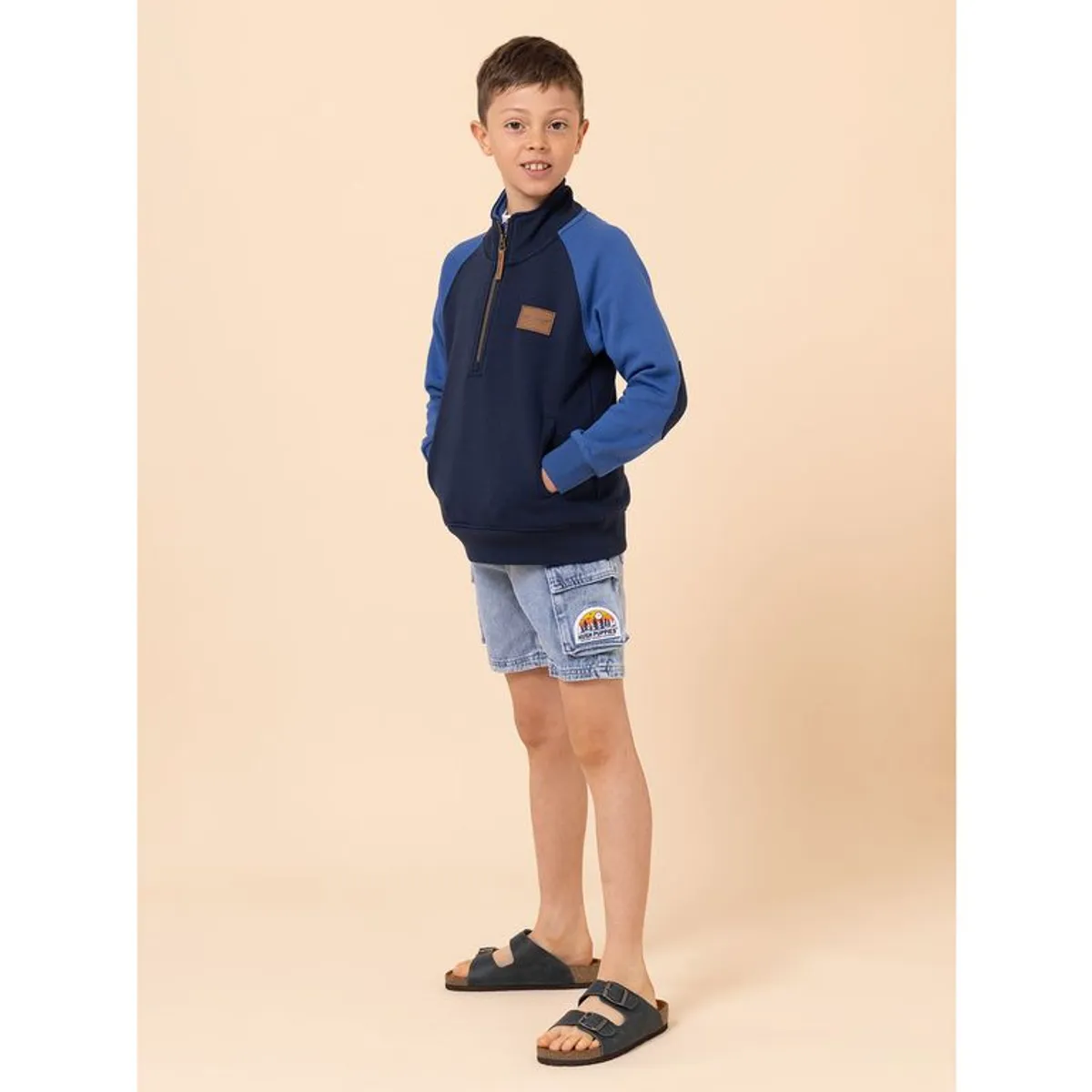 HUSH PUPPIES - Polerón Niño Ebern Azul HUSH PUPPIES