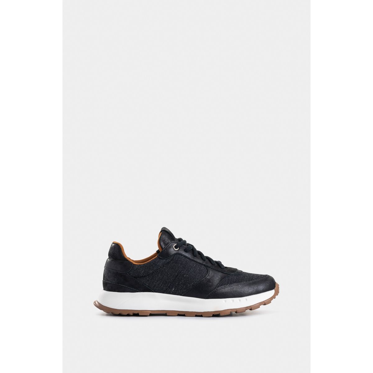 VELEZ - Vélez Zapatillas Ocaso Cuero Mujer Silueta Deportiva Negro