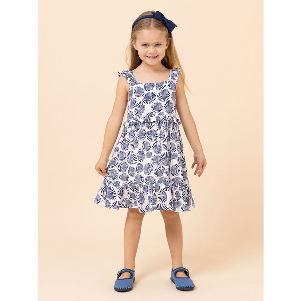 HUSH PUPPIES - Vestido Niña Amelia Azul HUSH PUPPIES