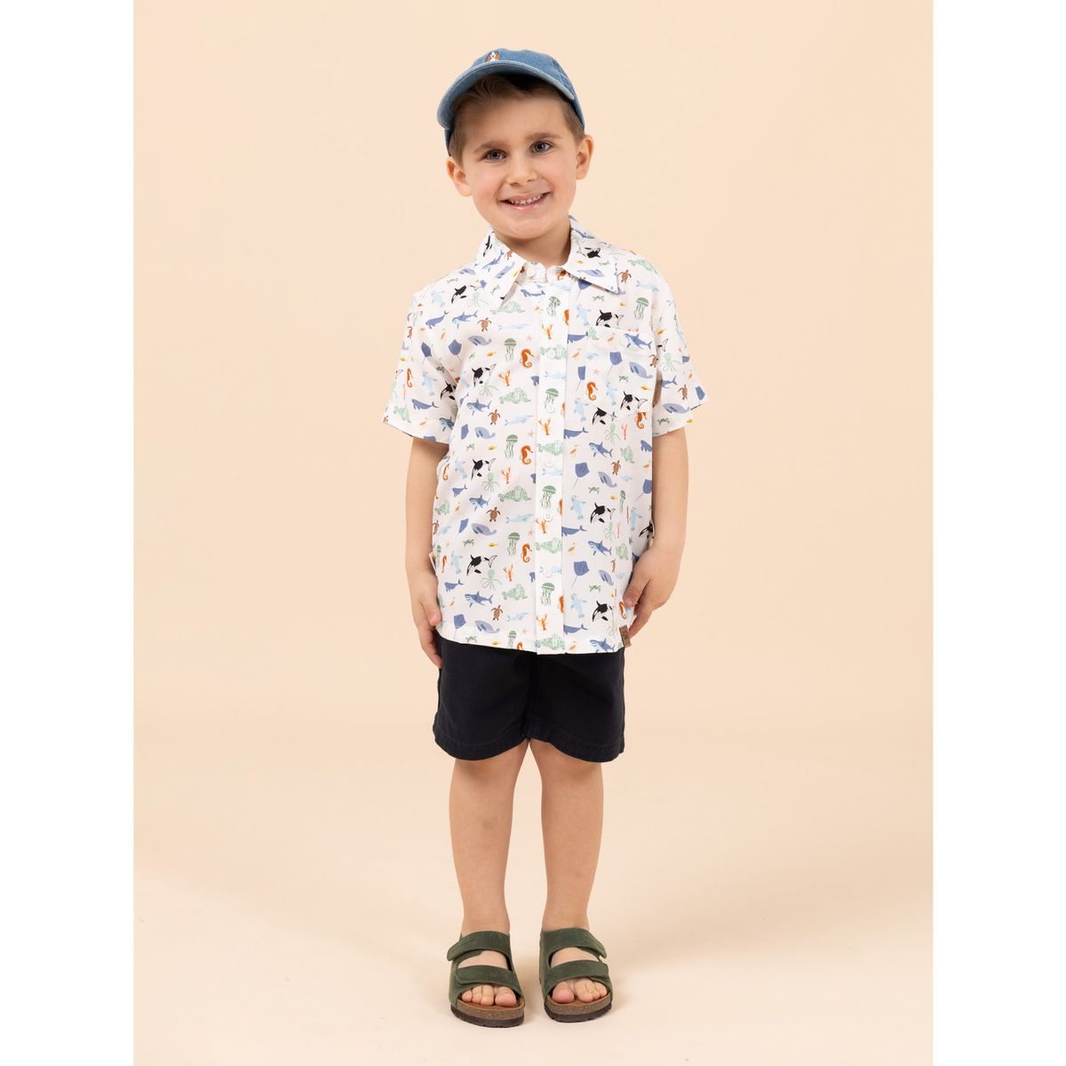 HUSH PUPPIES - Camisa Niño Guayabera Blanco HUSH PUPPIES