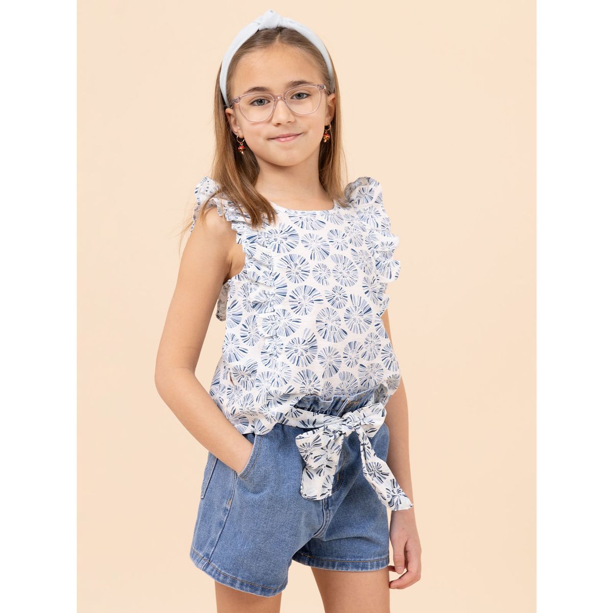 HUSH PUPPIES - Polera Niña Enna Celeste HUSH PUPPIES