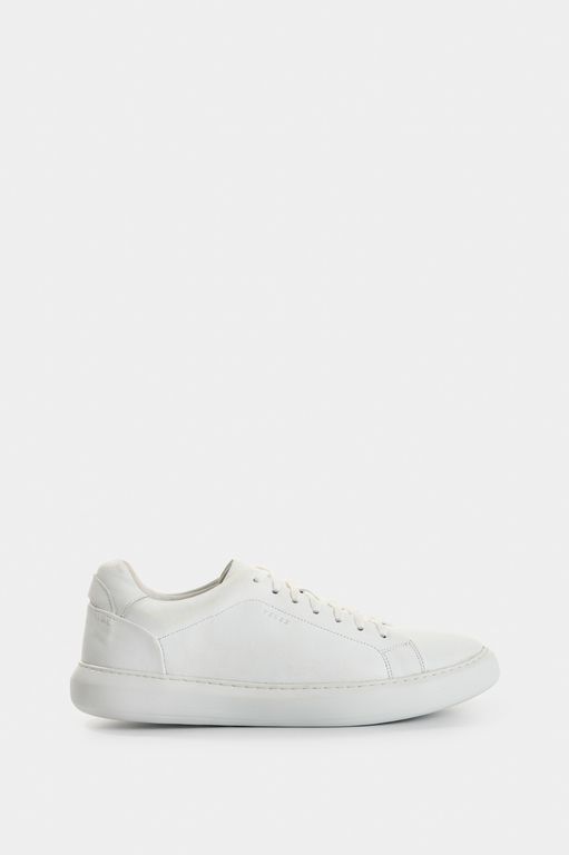 Vélez Zapatilla Tenis Cabernet Cuero Hombre Acabado Abatanado Blanco