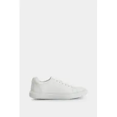 VELEZ - Vélez Zapatilla Tenis Cabernet Cuero Hombre Acabado Abatanado Blanco