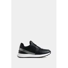 VELEZ - Vélez Zapatillas Jacinto Cuero Y Lona Mujer Monogram Negro