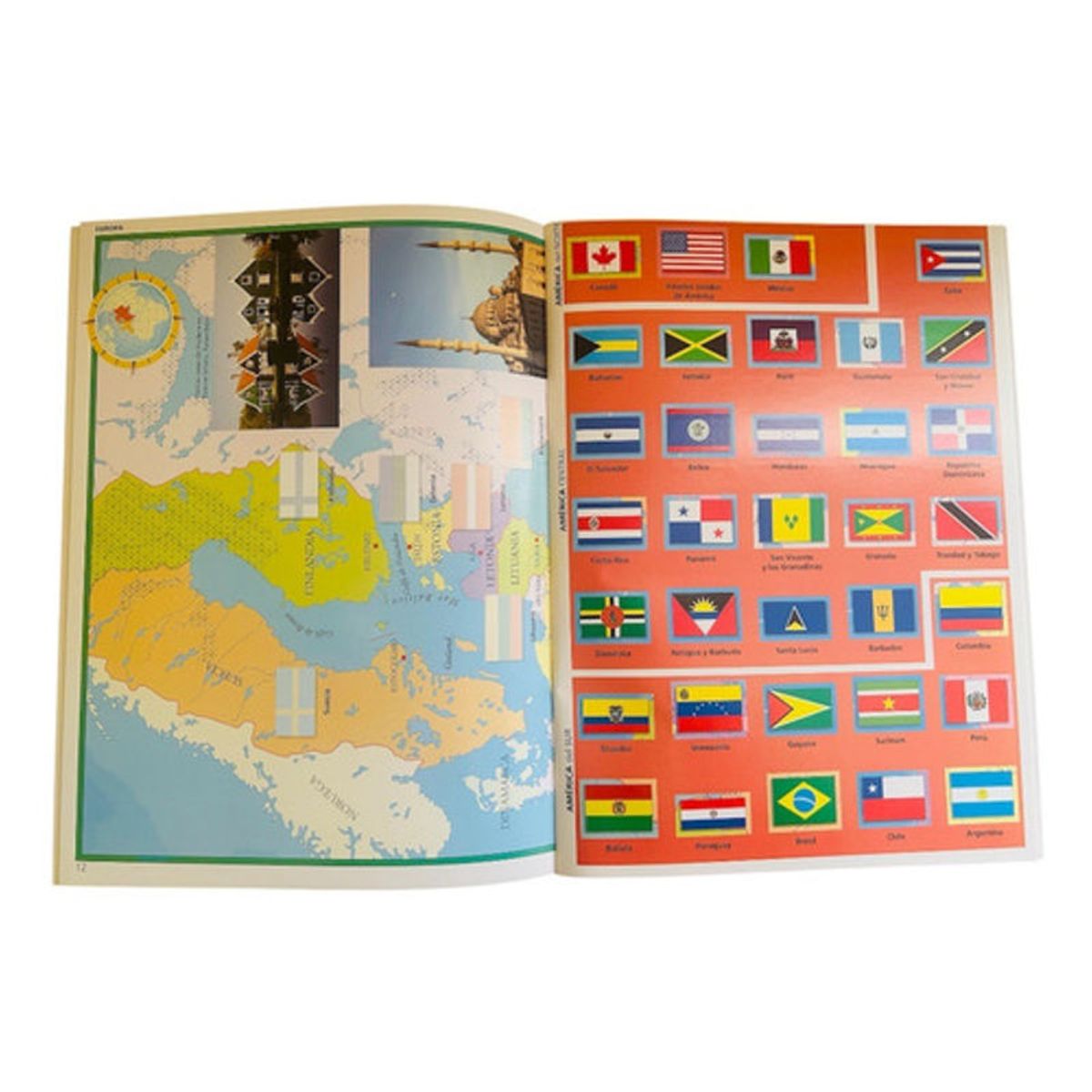 GENERICO - Atlas De Las Banderas Con Pegatinas - Lexus Nuevo Original