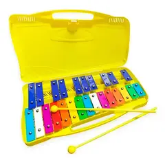 GENERICO - Metalofono Cromatico De 25 Notas Amarillo