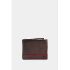 VELEZ - Vélez Billetera Kaleidos Cuero Hombre Detalle Contraste Cafe