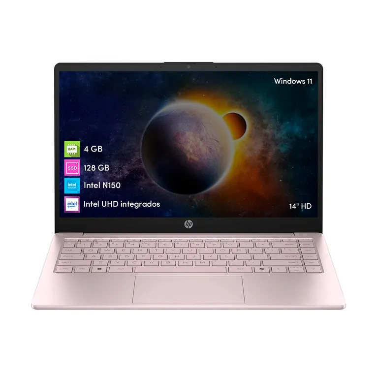 Notebook Intel N150 4GB 128GB 14 HD Win11 Rosa