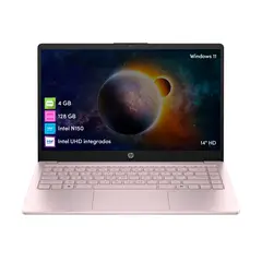 HP - Notebook Intel N150 4GB 128GB 14 HD Win11 Rosa
