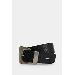 VELEZ - Vélez Cinturón Unifaz De Cuero Grabado Para Mujer Cleo Negro