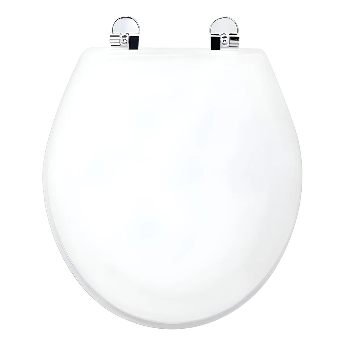 GENERICO - Tapa Wc Madera Redondo Bisagra Metálica - Bemis Color Blanco
