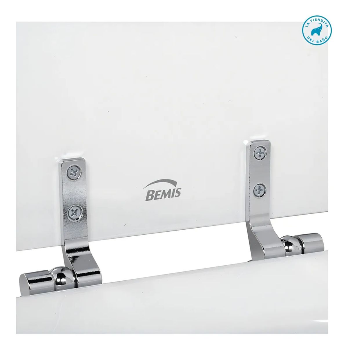 GENERICO - Tapa Wc Madera Redondo Bisagra Metálica - Bemis Color Blanco