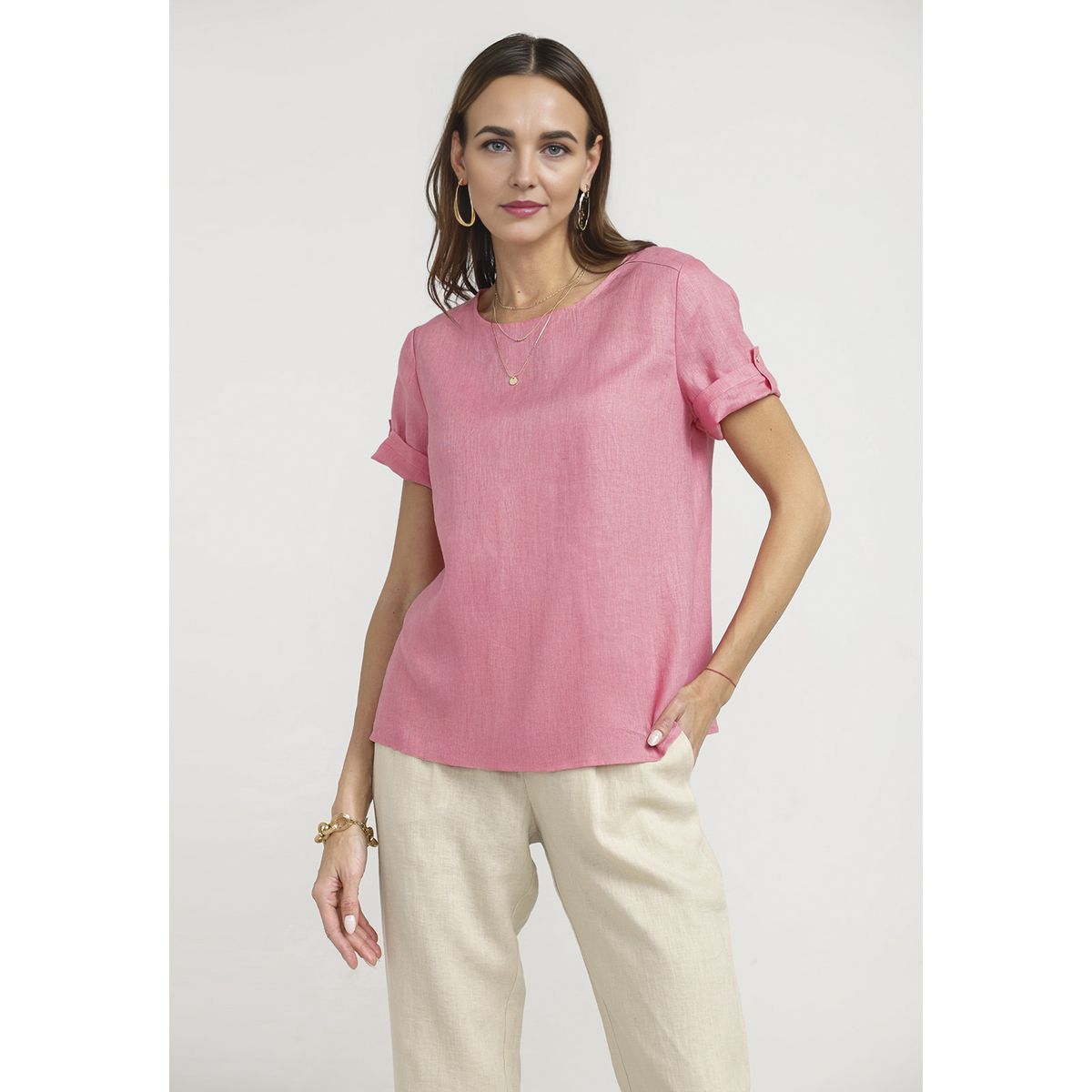 CANADIENNE - Blusa Mujer Garza Viscosa Magenta
