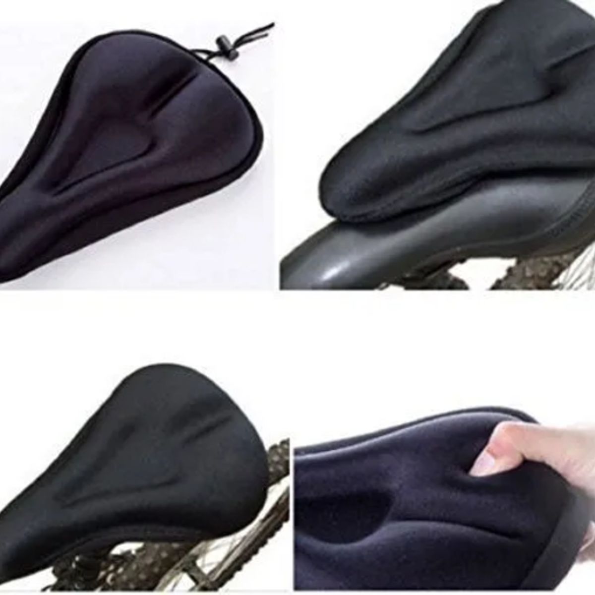 GENERICO - Pack X2 Cubre Sillin Asiento Bicicleta Gel Deportivo