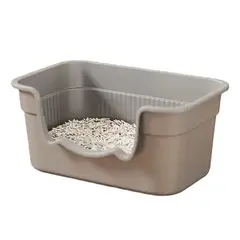 GENERICO - Arenero Grande 50cm Bandeja Sanitaria De Gatos Con Pala Gris