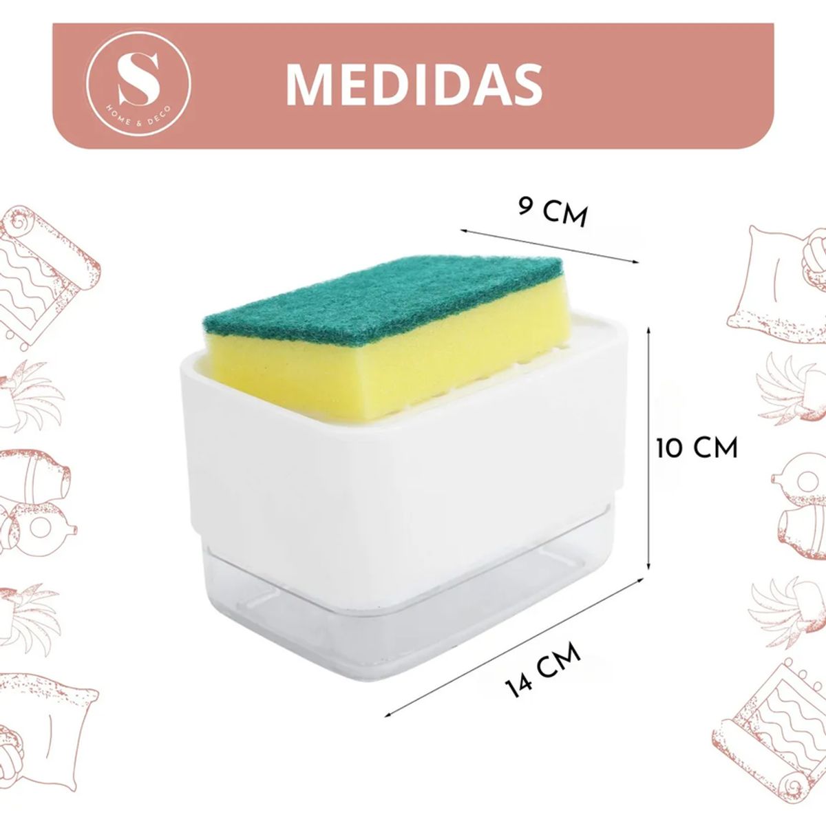 GENERICO - Dispensador De Lava Lozas Para La Cocina