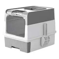 GENERICO - Arenero O Cúpula Sanitaria Para Mascotas Gatos Gris