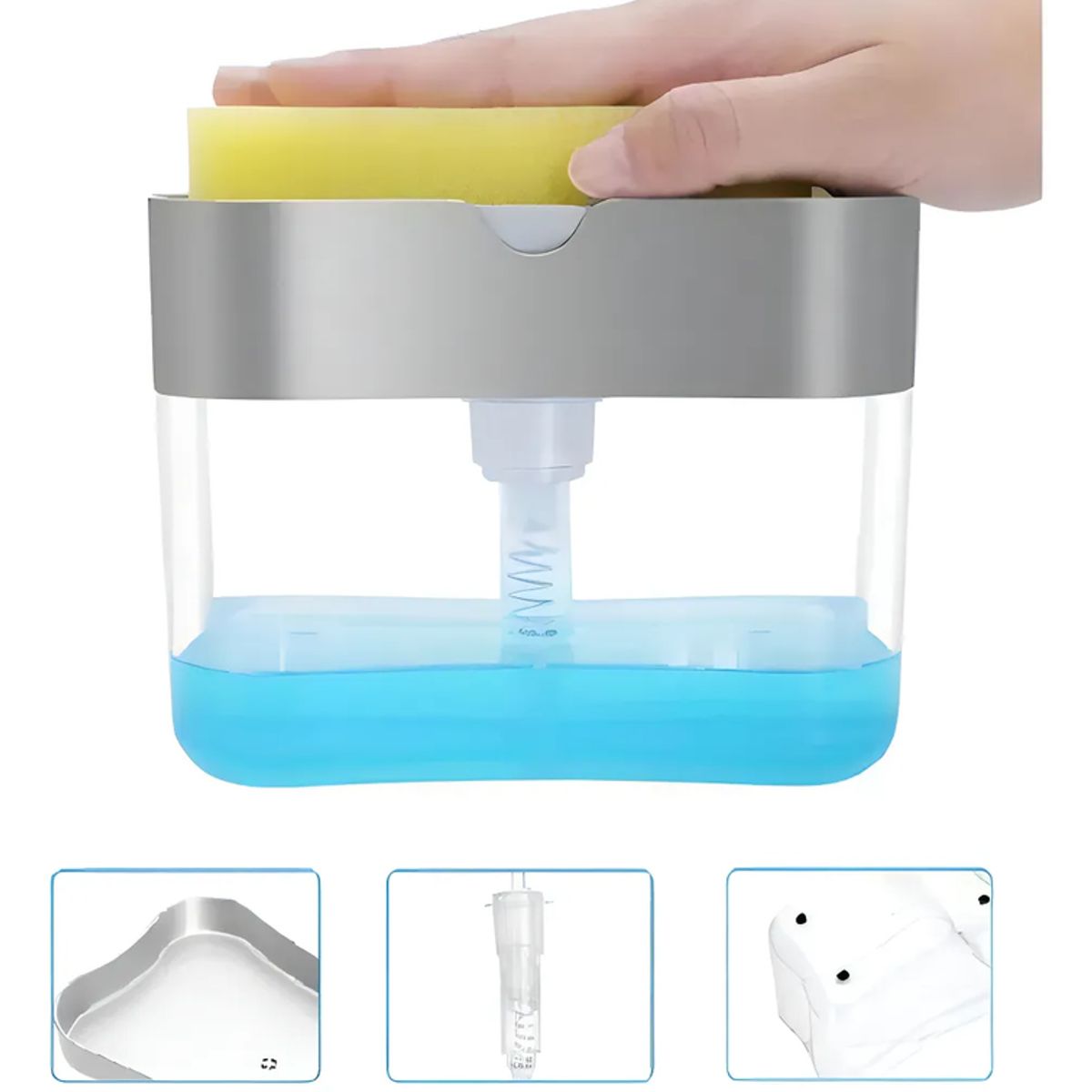 GENERICO - Dispensador Ahorrador Lava Lozas Y Jabón Liquido De Cocina Color SC