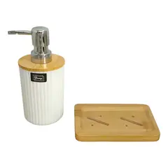 GENERICO - Set Dispensador Y Jabonera De Baño Color Mod 53