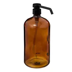 GENERICO - Dosificador Jabón Shampoo Vintaje 1 Litro Dispensador Baño Color Marrón