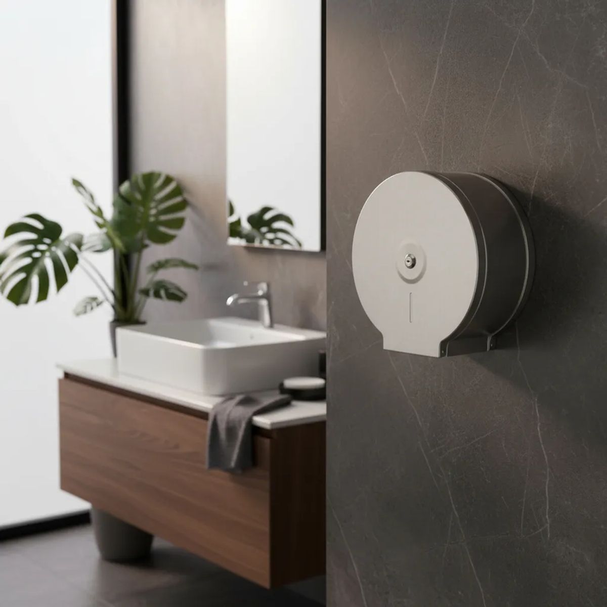 GENERICO - Dispensador Jumbo Roll Acero Con Llave