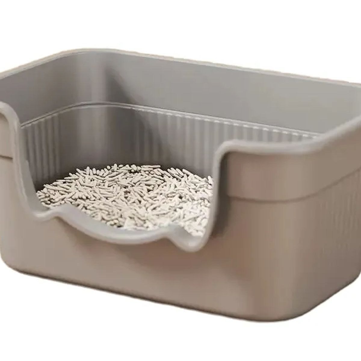 GENERICO - Arenero Grande Semiabieta Bandeja Sanitaria De Gato Con Pala Gris