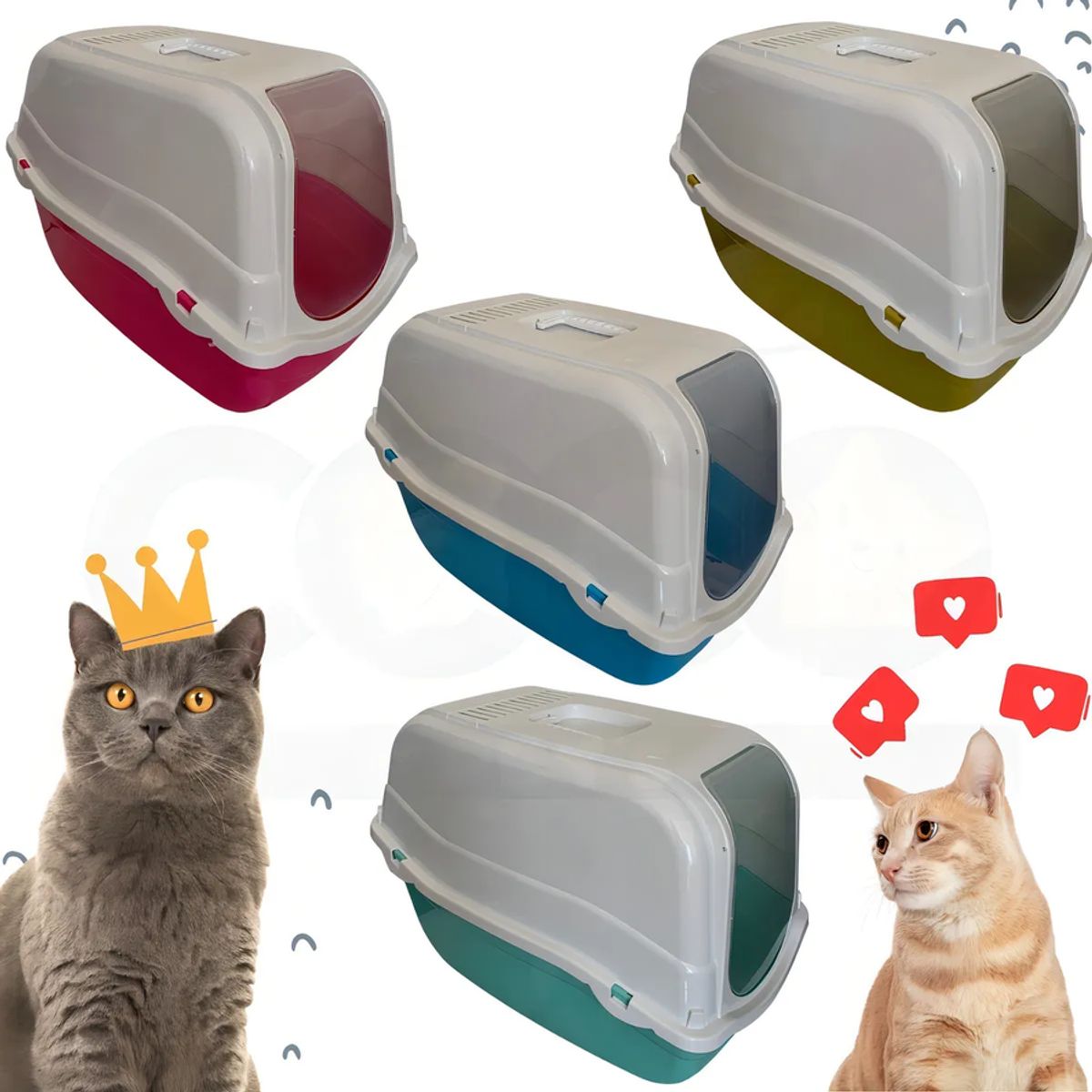 GENERICO - Arenero De Gatos Bandeja Sanitaria Para Mascotas Xl Grande