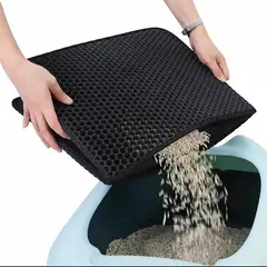 GENERICO - Alfombra Atrapa Arena Xl Baño Areneros Gatos Tapete Doble