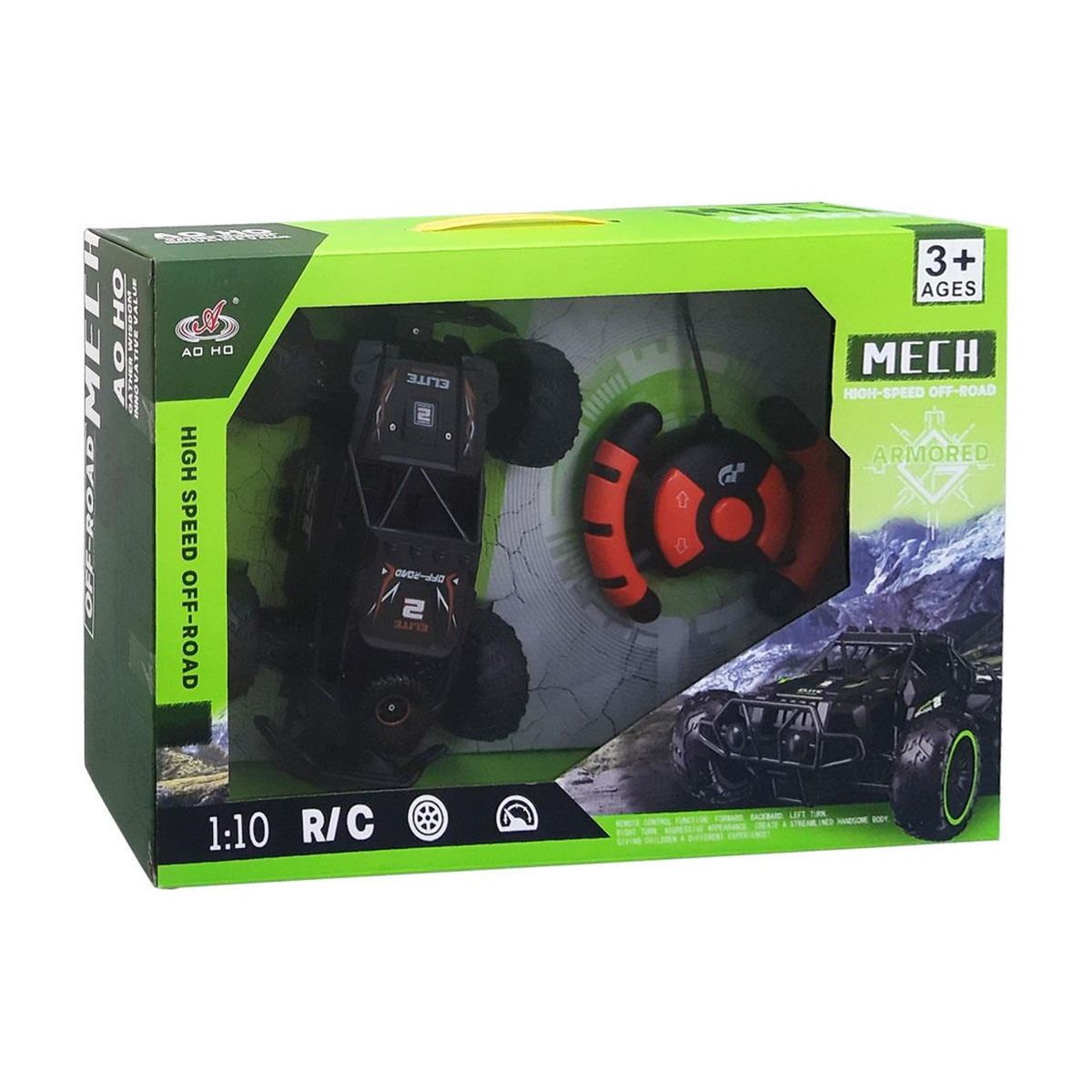 GENERICO - JUGUETE AUTO 4X4 DE CARRERAS RUSTICO A CONTROL REMOTO RECARGABLE