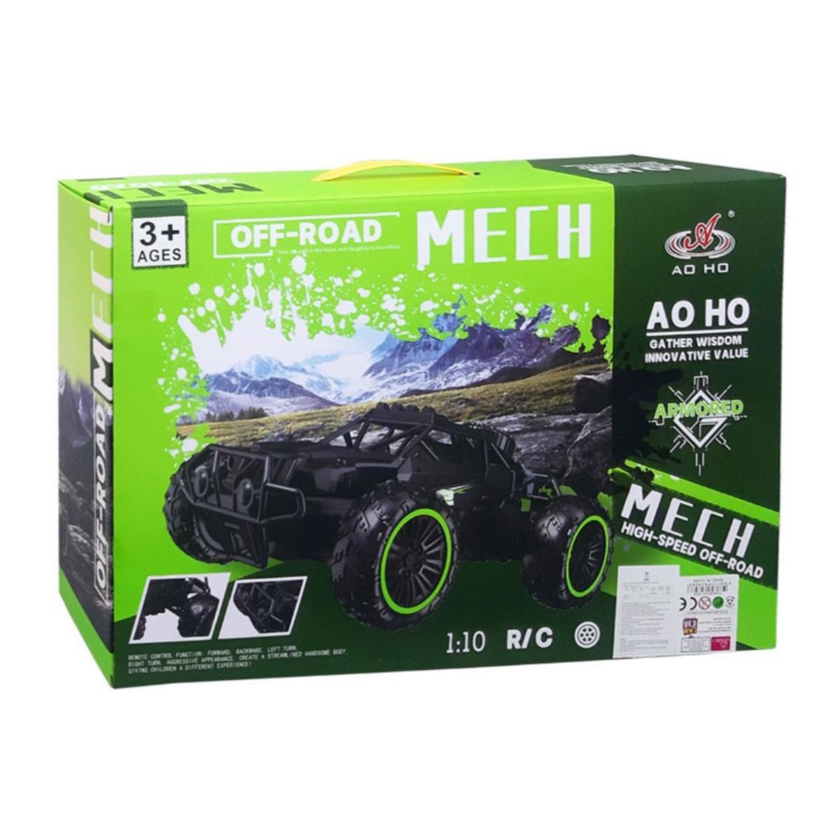 GENERICO - JUGUETE AUTO 4X4 DE CARRERAS RUSTICO A CONTROL REMOTO RECARGABLE