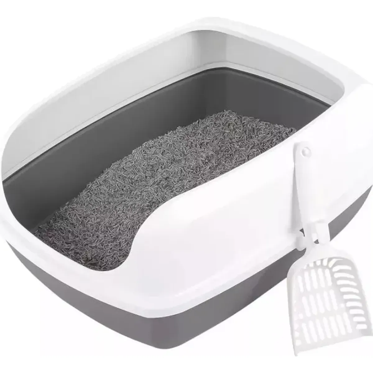 GENERICO - Arenero Abierto Para Gatos - Baño Sanitario Grande Xl Pala