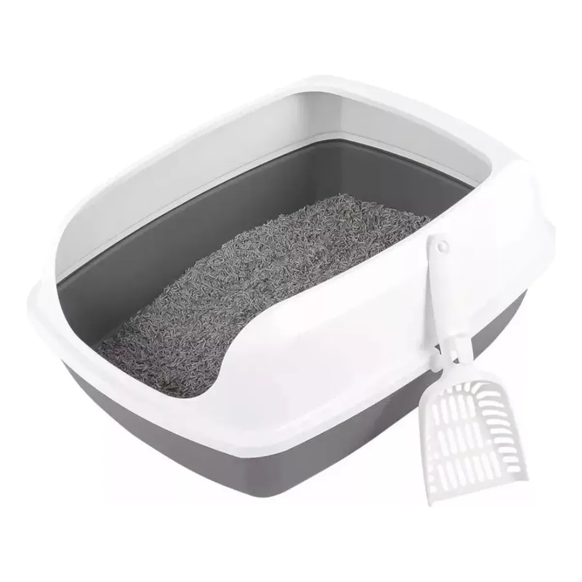 GENERICO - Arenero Abierto Para Gatos - Baño Sanitario Grande Xl Pala