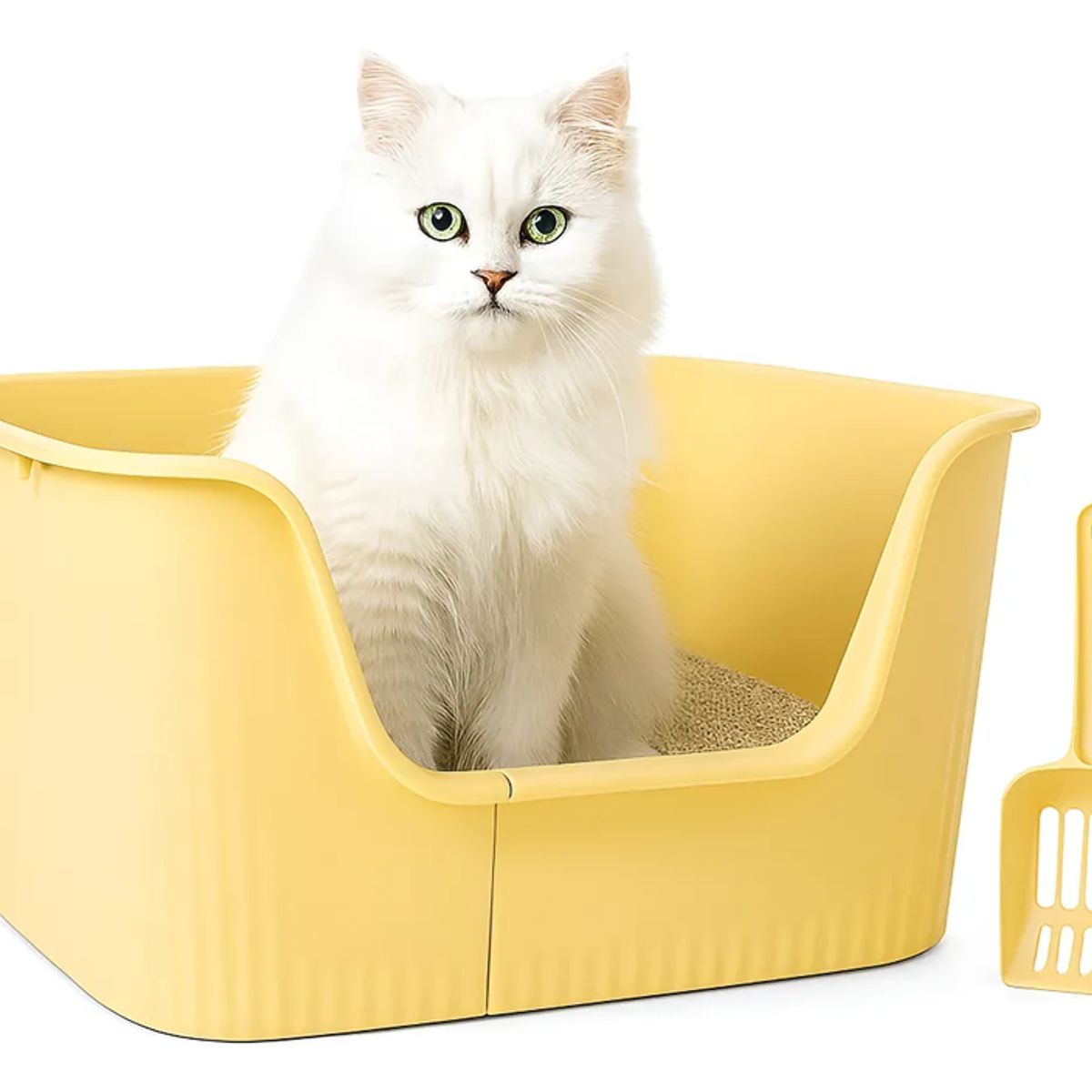 GENERICO - Arenero Abierto Mediano Genérica Para Gatos Con Pala