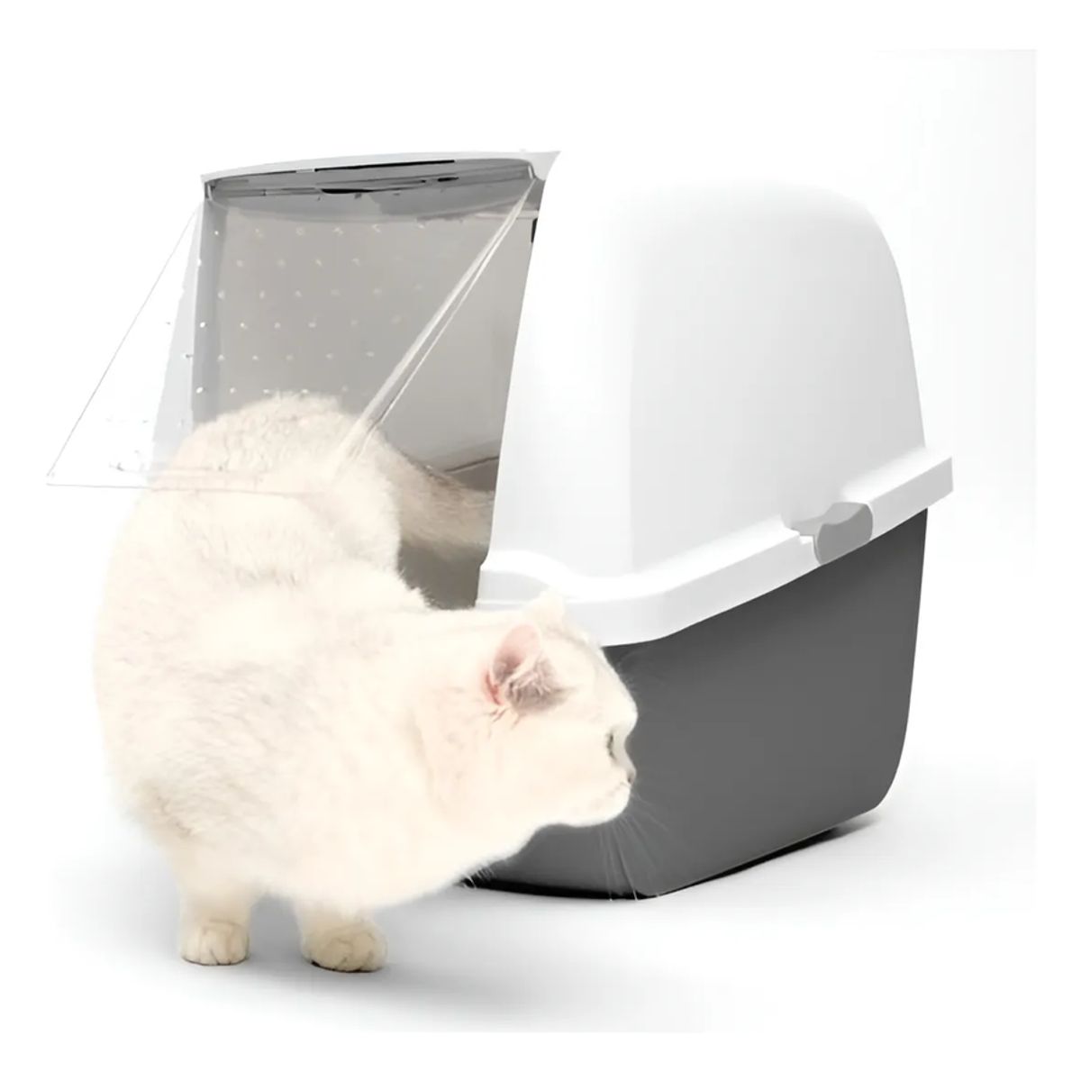 GENERICO - Catit Baño Arenero Cerrado Color - Medidas 57 X 46 X 39 Cm Gris