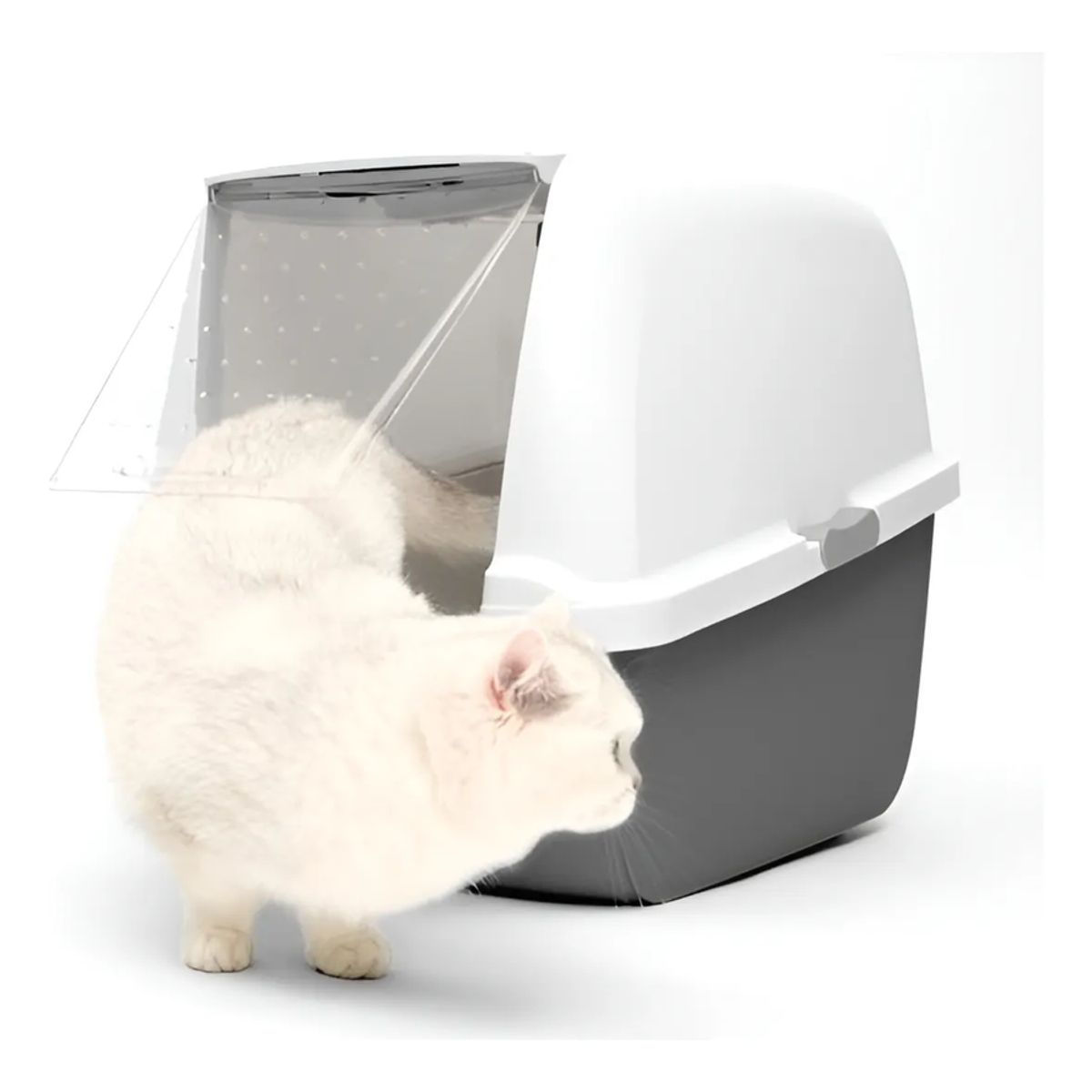 GENERICO - Catit Baño Arenero Cerrado Color - Medidas 57 X 46 X 39 Cm Gris