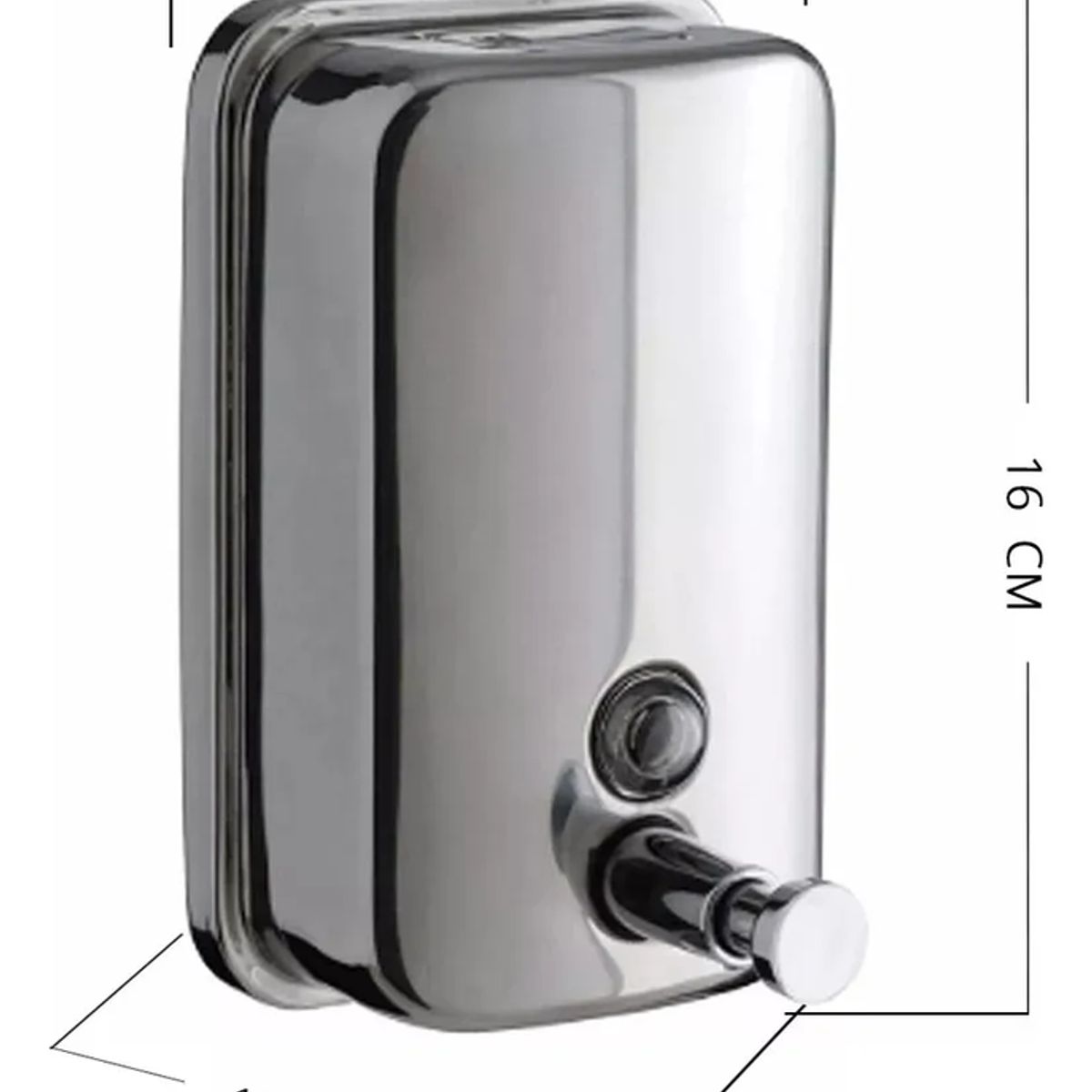 GENERICO - Dispensador Jabón Muro Acero Inoxidable 500ml Plateado Taumm