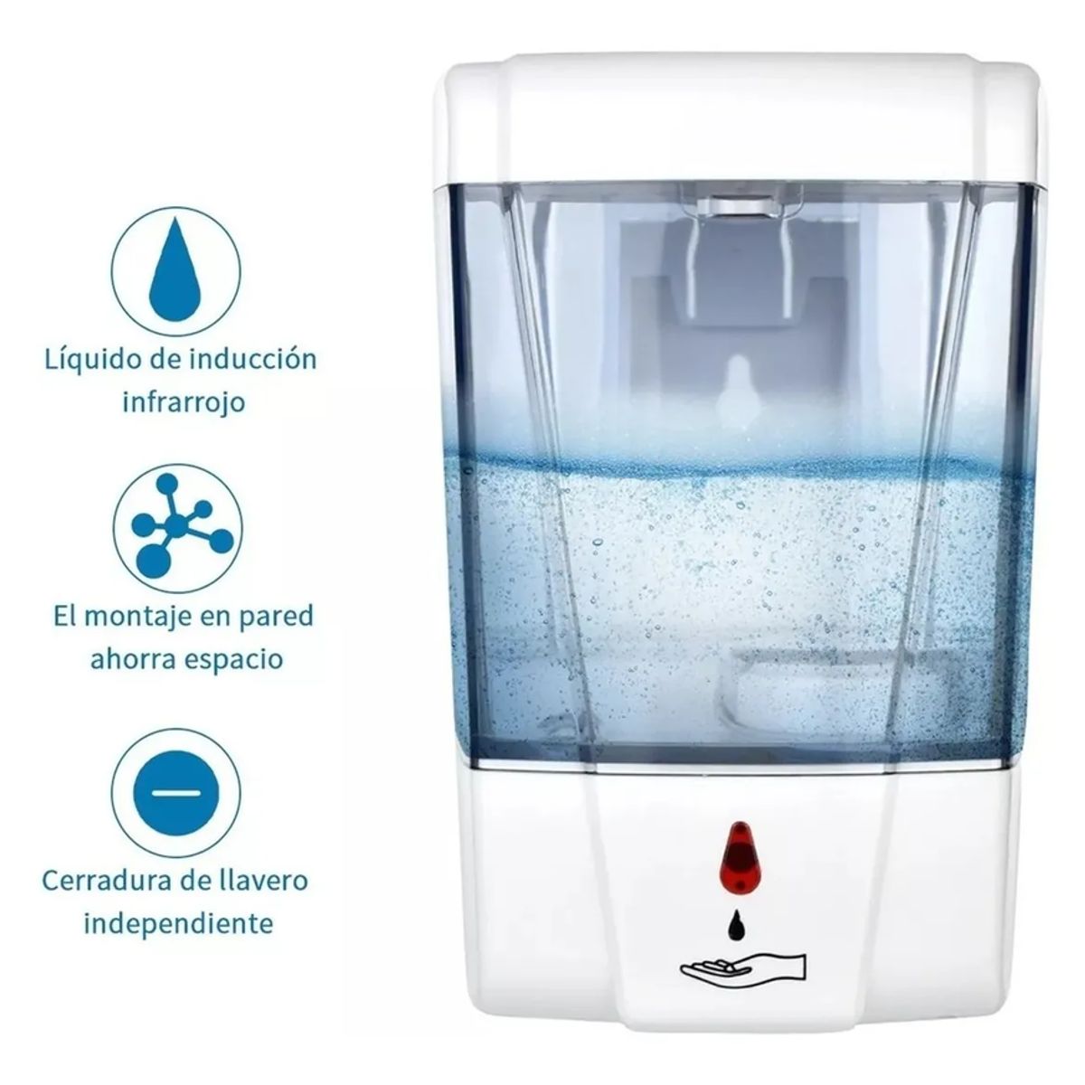 GENERICO - Dispensador Automático Sin Contacto De Jabón  Alcohol Gel Blanco