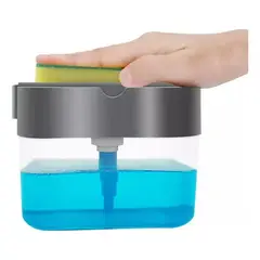 GENERICO - Dispensador De Jabón Líquido Lavaloza Cocina Hogar Gris