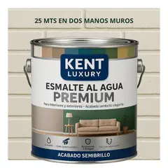 KENT - PINTURA ESMALTE AGUA FACHADAS - SEMIBRILLO - 4L BLANCO OSTRA