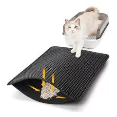 GENERICO - Atrapa Arenas Alfombra Para Gatos - Para Salida Del Arenero Negro