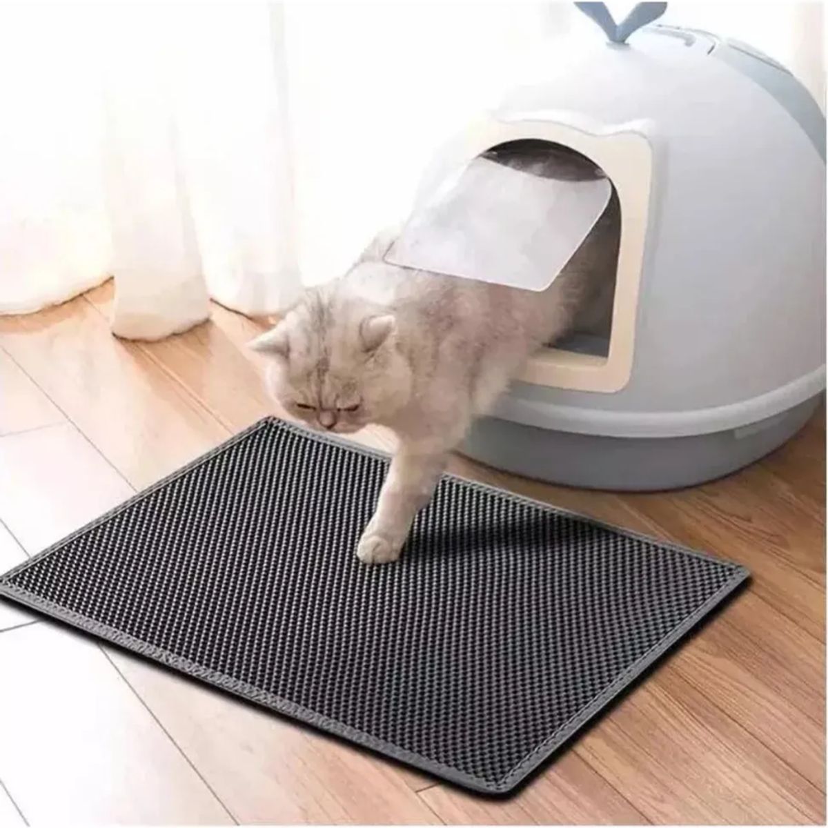 GENERICO - Atrapa Arenas Alfombra Para Gatos - Para Salida Del Arenero Negro