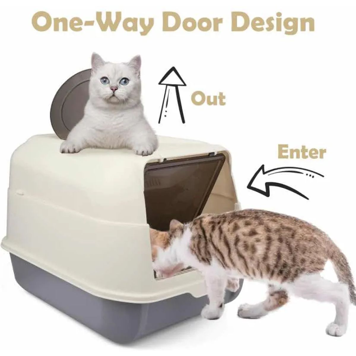 GENERICO - Arenero Cerrado Para Gatos Xl - Pala