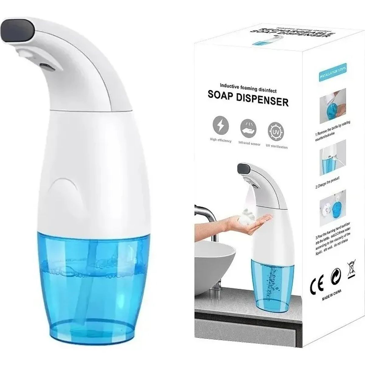 GENERICO - Dispensador Sensor Infrarrojo Automático De Jabón  220022 Blanco - 220022